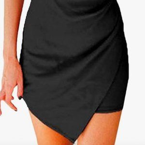 Women's V Neck Short Sleeve Asymmetrical Bodycon Dress - never worn